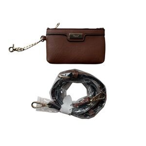 Dune London Coin Purse and Leather Shoulder Strap Brown New